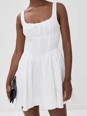 chinese dress ladies Odette Linen Dress – LittleWomenAtelier main image 0